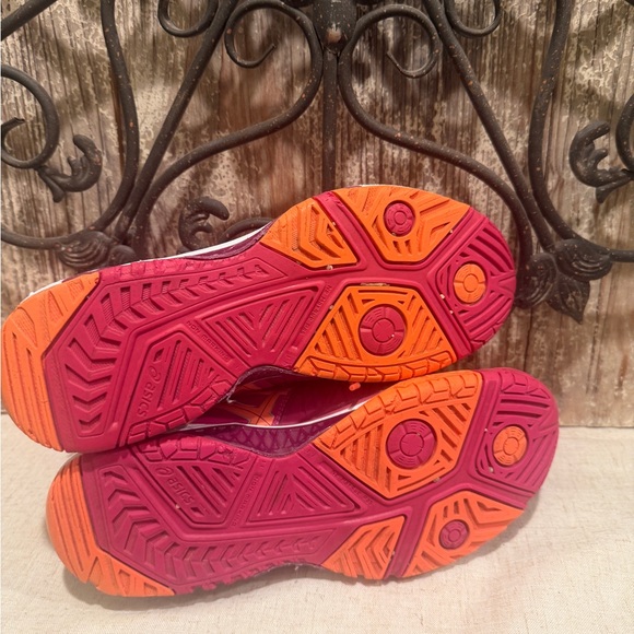 Asics Women's Gel Resolution 8.5 Berry/Coral/Plum Tennis Shoes - Picture 7 of 9